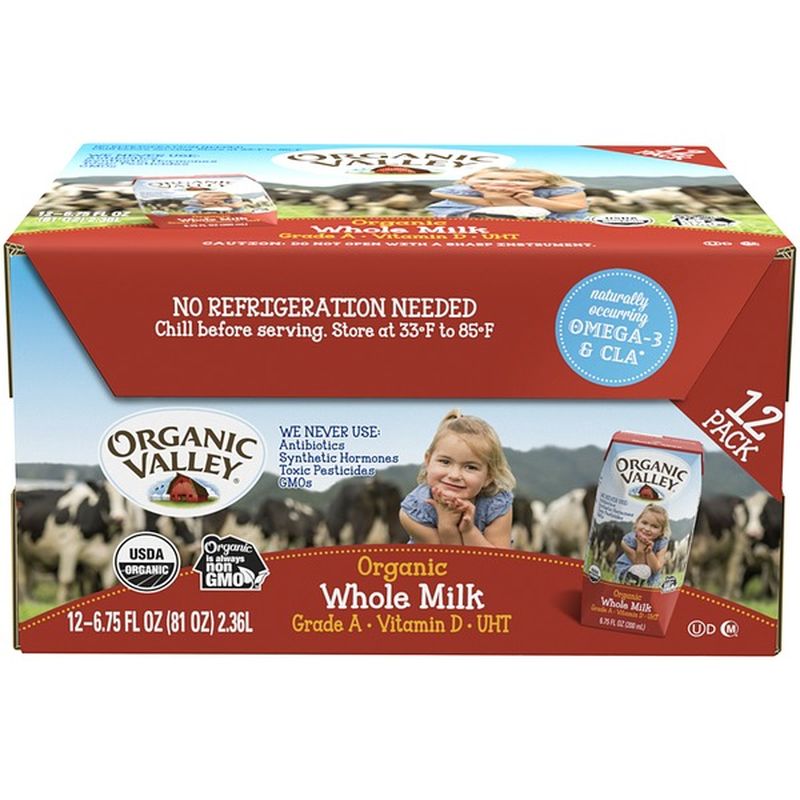 Organic Valley Single Serve Shelf Stable Organic Whole Milk (6.75 oz