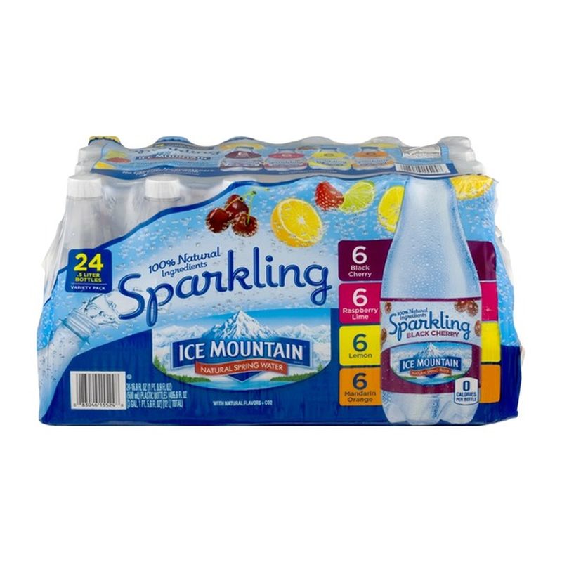 Ice Mountain Variety Pack Sparkling Natural Spring Water (0.5 L) from