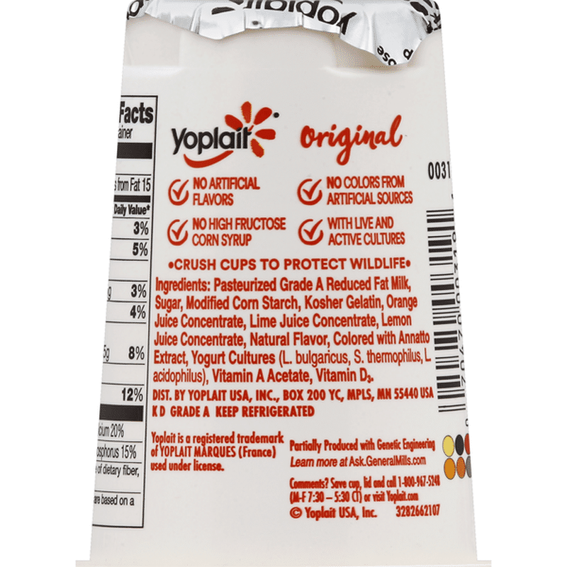 Yoplait Yogurt Low Fat Orange Creme 6 Oz Instacart