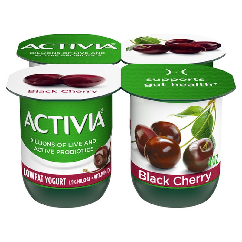 Activia Low Fat Probiotic Black Cherry Yogurt (4 oz) Instacart
