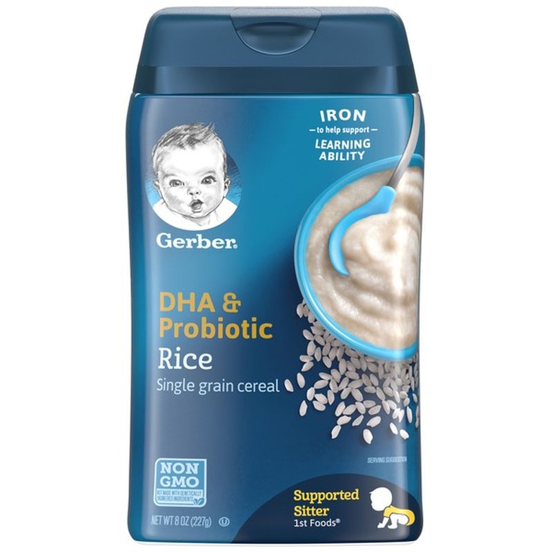 Gerber DHA and Probiotic Single-Grain Rice Baby Cereal (227 g) from Cub