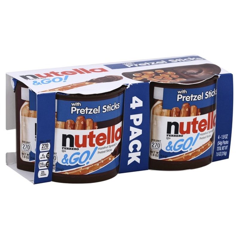 Nutella Hazelnut Spread + Pretzel Sticks, 4 Pack (4 each) Instacart