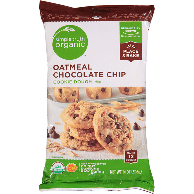 Simple Truth Organic Cookie Dough, Oatmeal Chocolate Chip (14 Oz Bag 