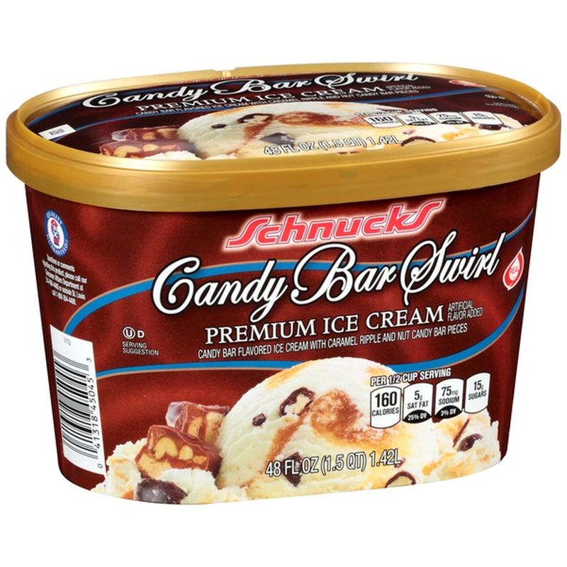 Schnucks Candy Bar Swirl Ice Cream (48 fl oz) - Instacart