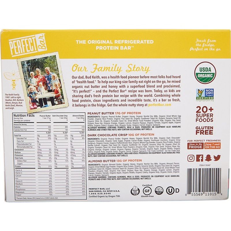 perfect bar organic protein bars