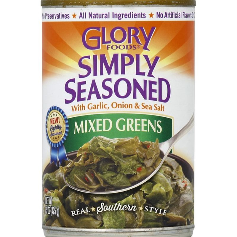 Glory Foods Simply Seasoned Mixed Greens (14.5 oz) from FoodsCo Instacart