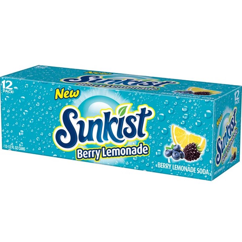 Sunkist Berry Lemonade Soda (12 fl oz) - Instacart