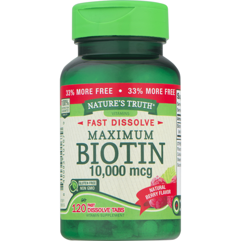 Nature's Truth Organic Natures Truth Vitamins, Biotin, Maximum (120 ct