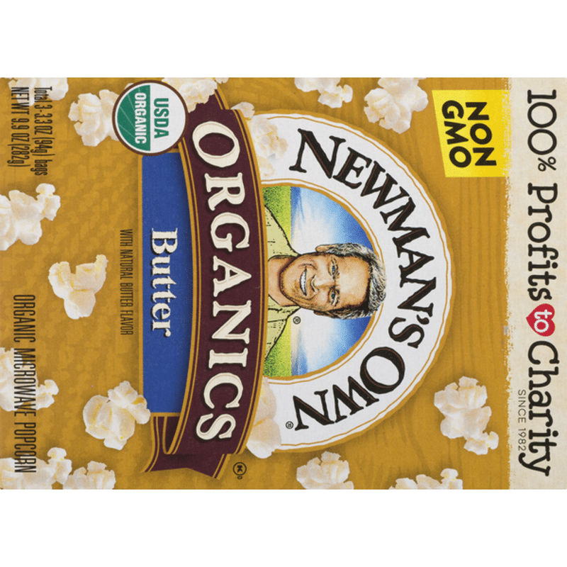 Newman's Own Pop's Corn Microwave Popcorn, Butter (3.3 oz) Instacart