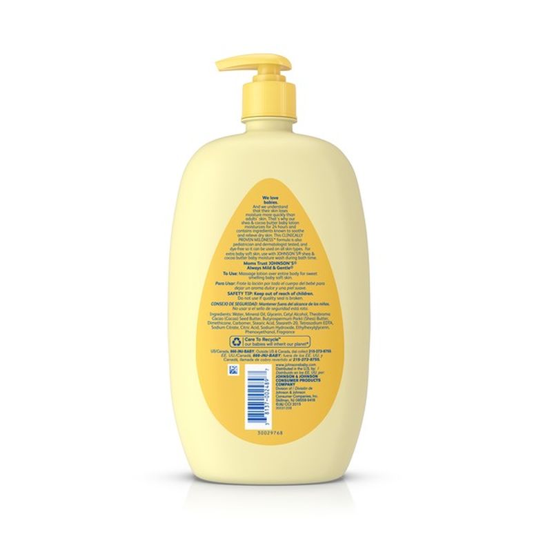 johnson's baby shea & cocoa butter lotion for sensitive skin