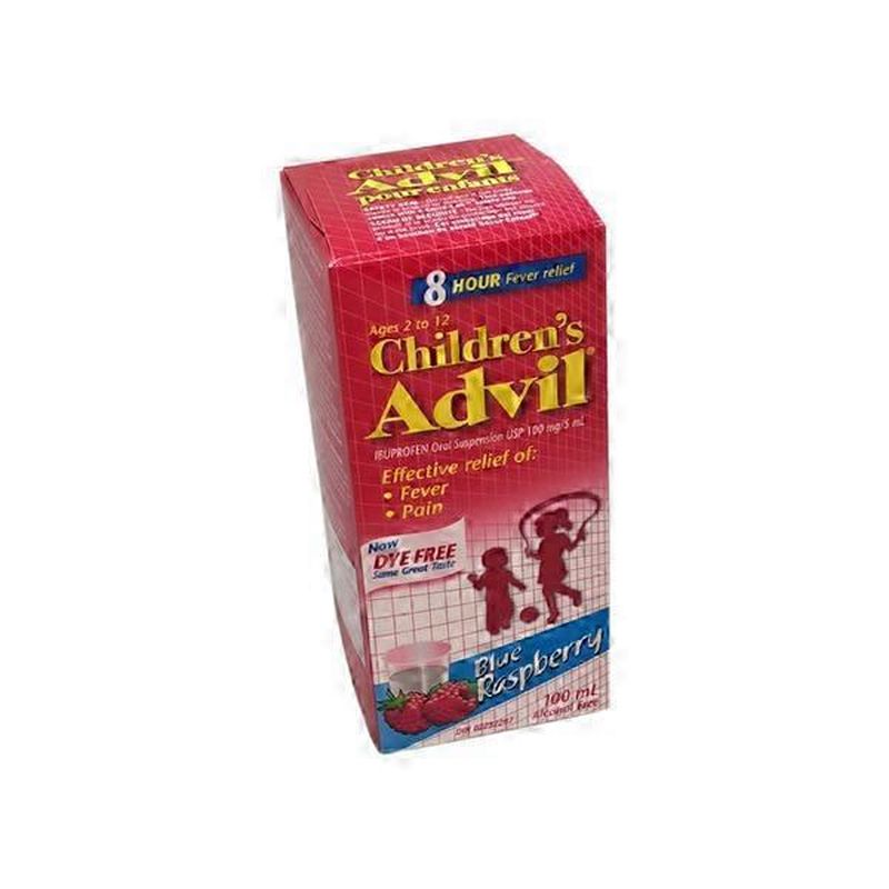 Advil Children's Ibuprofen Blue Raspberry Oral Suspension (100 ml