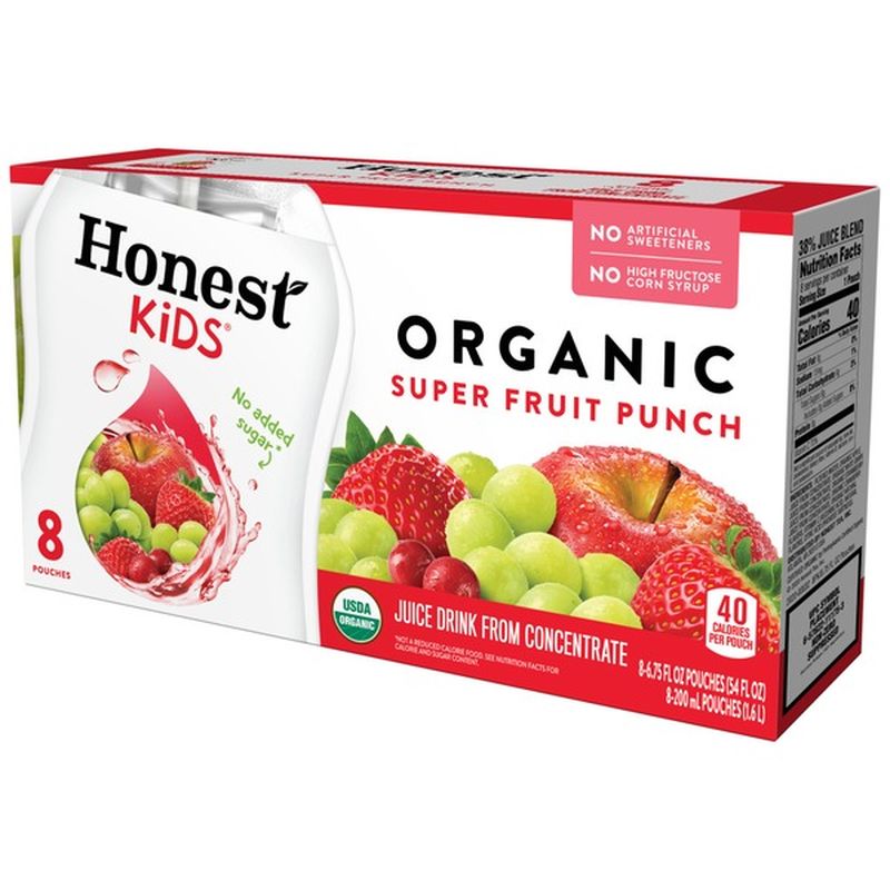 Honest Kids Kids Super Fruit Punch Organic Fruit Juice (6.75 fl oz ...