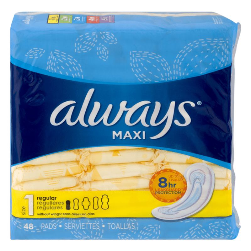 Always Maxi Regular Pads Without Wings (48 ct) - Instacart
