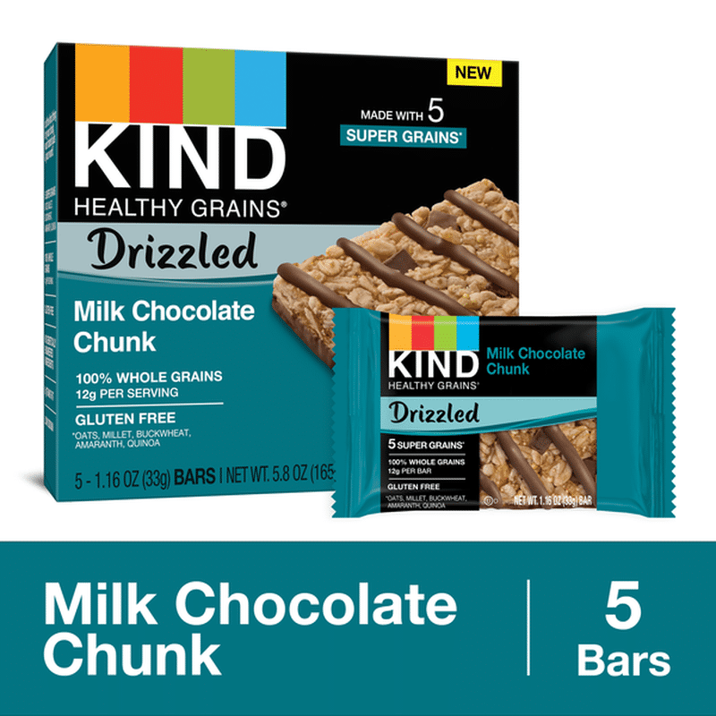 KIND Healthy Grains Drizzled Milk Chocolate Chunk Bars (1.16 oz