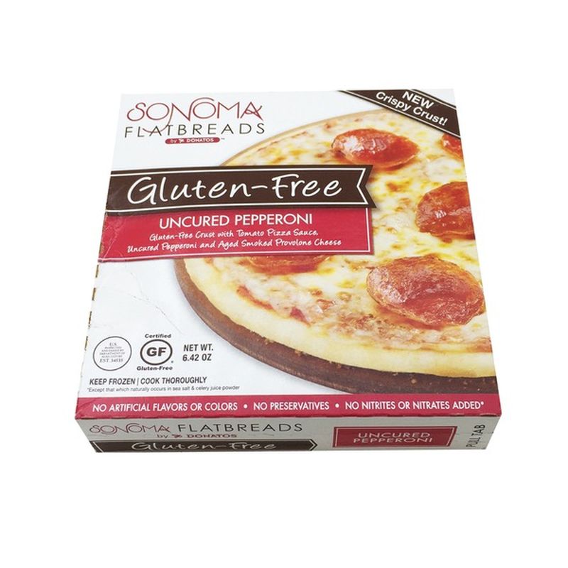 Donatos Flatbread Gluten Free Uncured Pepperoni 6 42 Oz Instacart