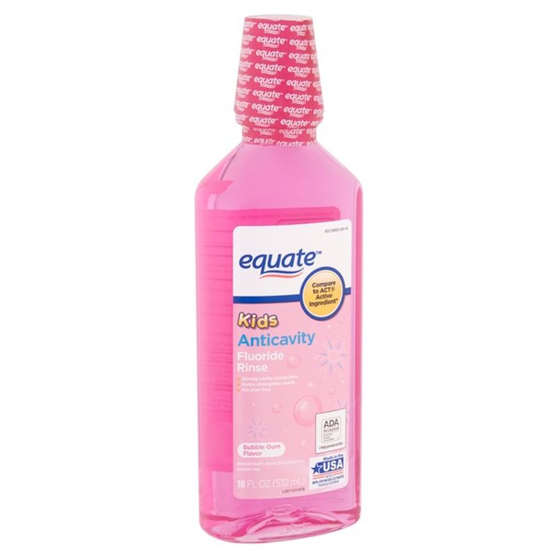Equate Fluoride Rinse, Kids Anticavity, Bubble Gum Flavor (18 oz