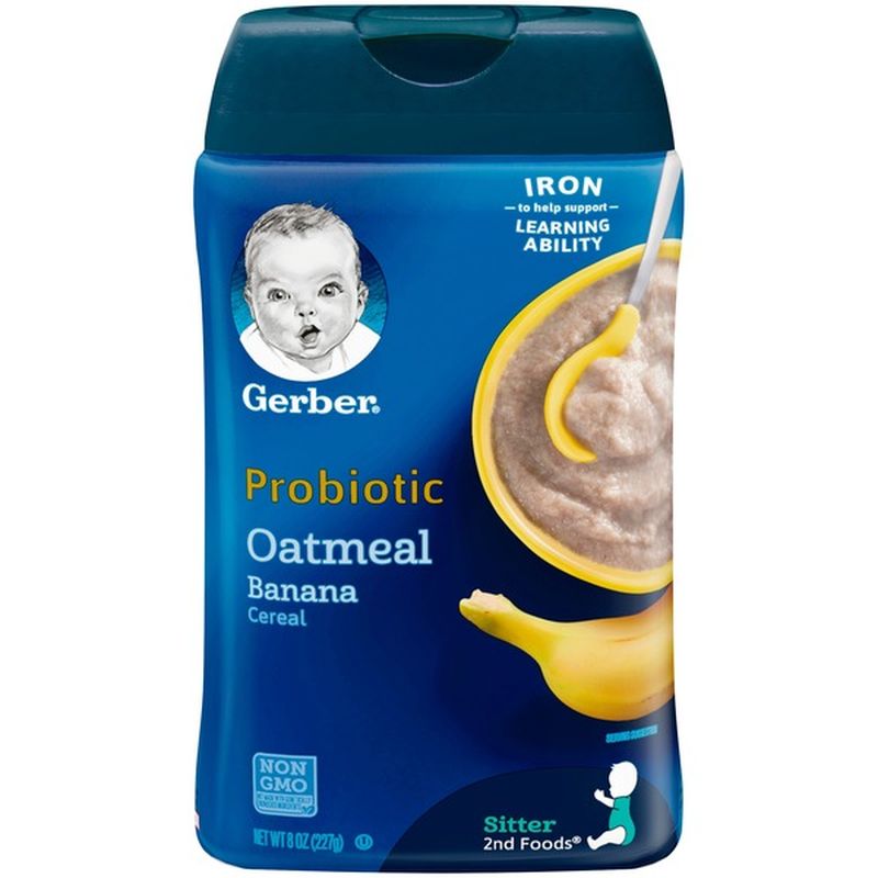 Gerber Probiotic Oatmeal &amp; Banana Baby Cereal (227 g