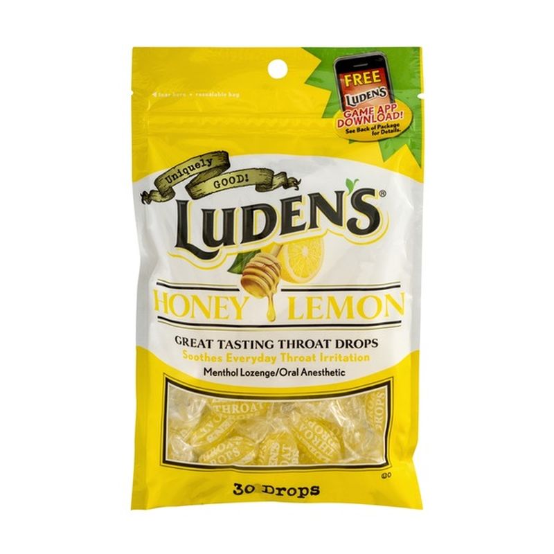 Luden's Throat Drops Honey Lemon 30 CT (30 ct) Instacart