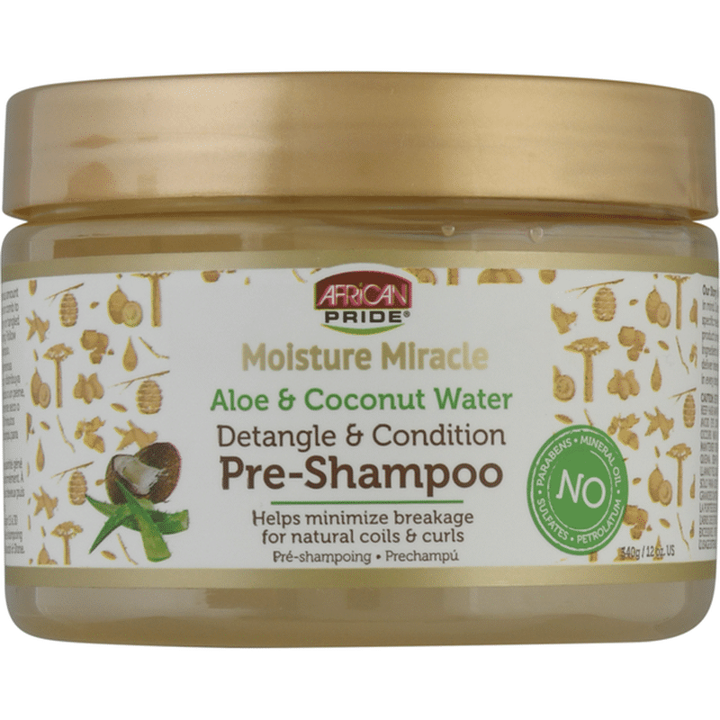 African Pride PreShampoo, Detangle & Condition, Aloe & Coconut Water (340 g) Delivery or Pickup