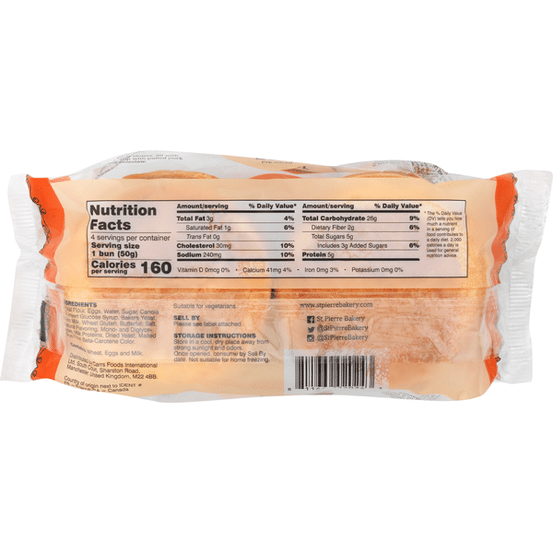St. Pierre Burger Buns, Brioche (4 ct) from Falletti Foods Instacart