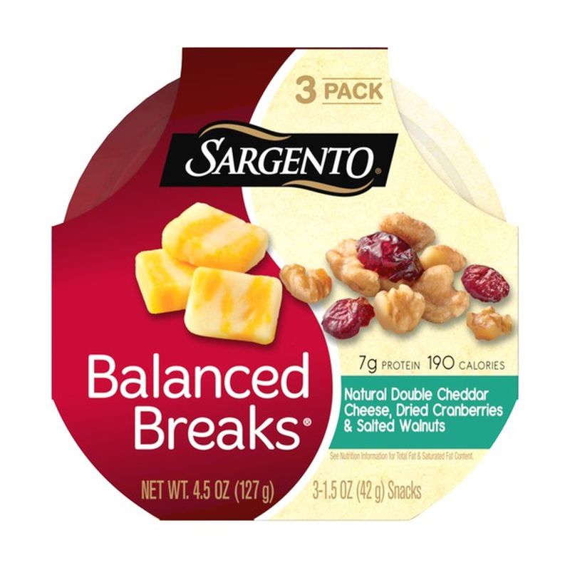 Sargento® Balanced Breaks®, Natural Double Cheddar Cheese, Dried ...