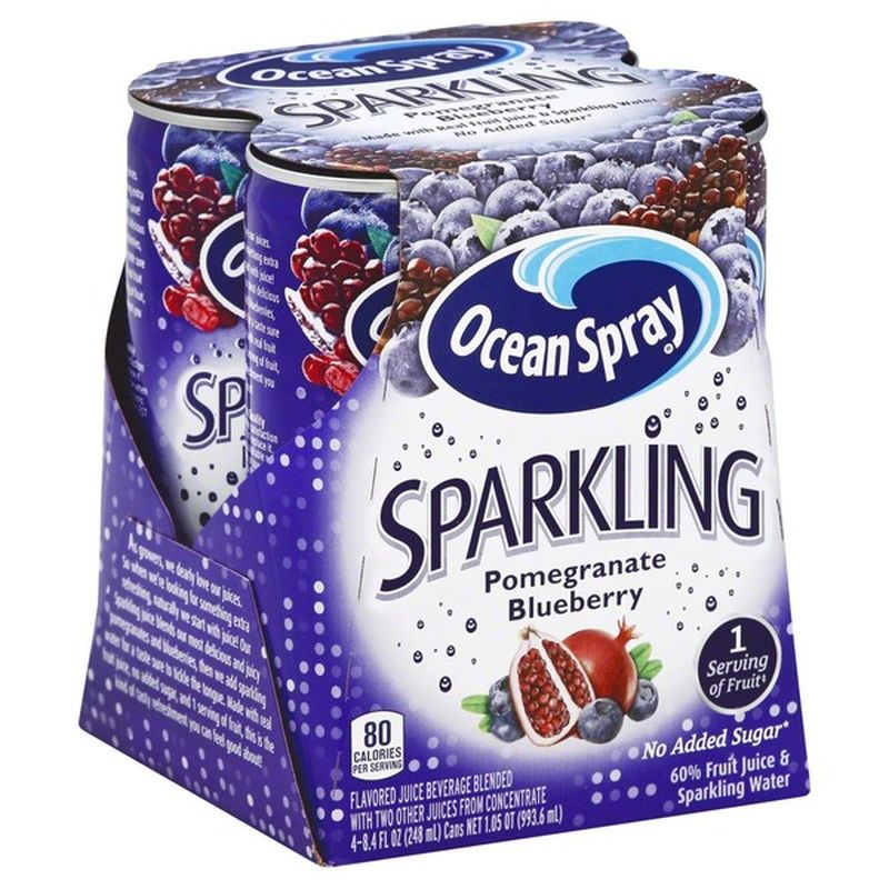 Ocean Spray Sparkling Pomegranate Blueberry Fruit Juice Drink (8.4 fl