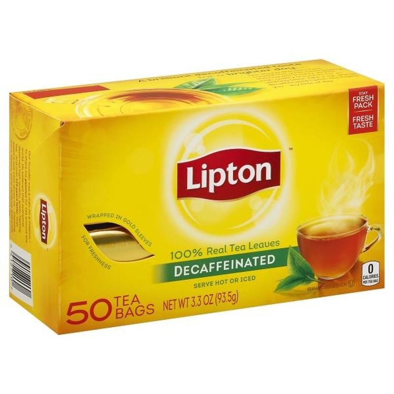 Lipton Black Tea Bags Decaffeinated (50 ct) from Publix Instacart