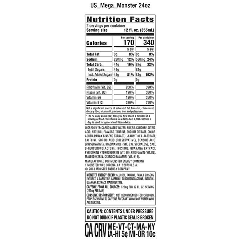 Monster Energy Original (24 fl oz) from Food Lion Instacart