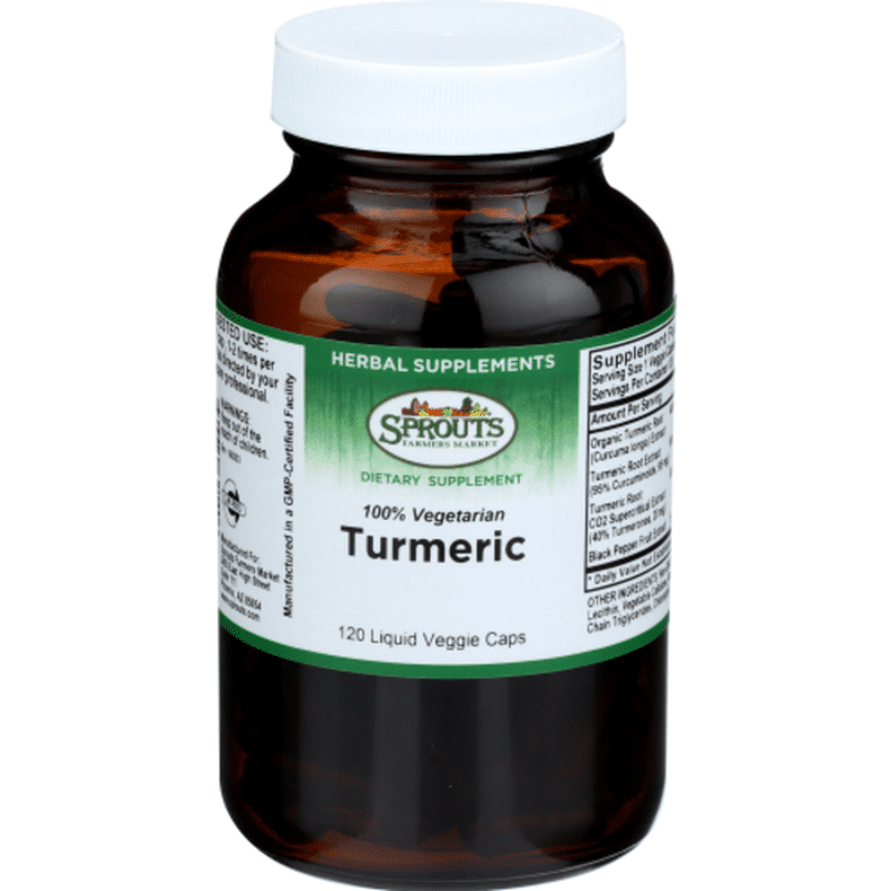 Sprouts 100 Vegetarian Turmeric Capsules (120 ct) Delivery or Pickup