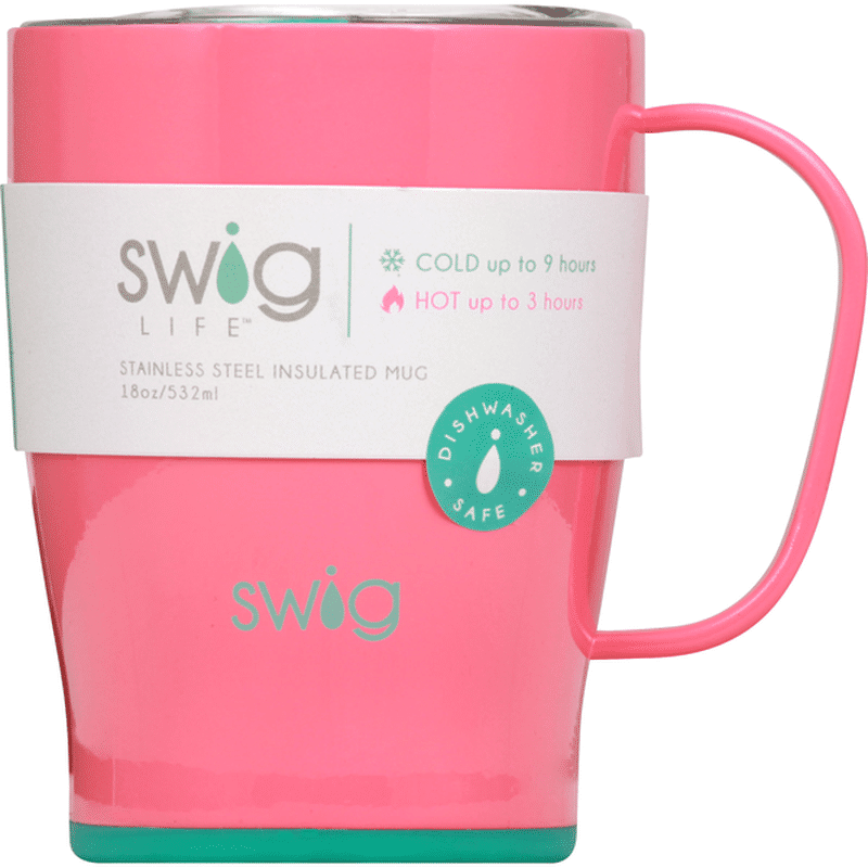 Swig Mug, Insulated, Peony, Stainless Steel, 18 Ounces (1 each) Instacart