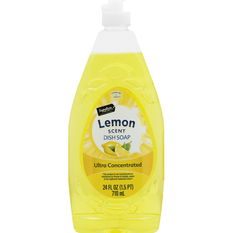 Signature Select Dish Soap, Lemon Scent, Ultra Concentrated (24 oz