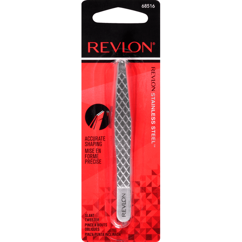 Revlon Tweezer, Slant, Stainless Steel (1 each) Instacart
