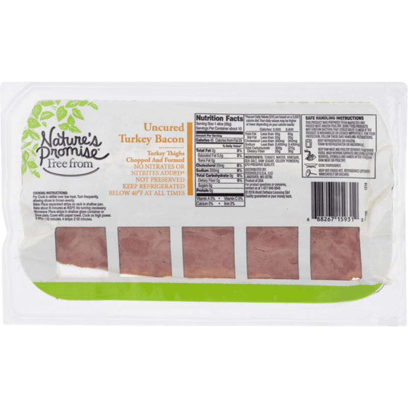 Nature's Promise All Natural Uncured Turkey Bacon (10 oz) Instacart