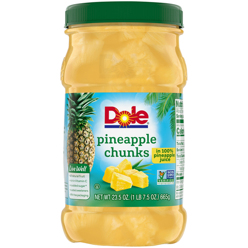 Dole Pineapple Chunks in 100% Pineapple Juice (23.5 oz) Delivery or ...