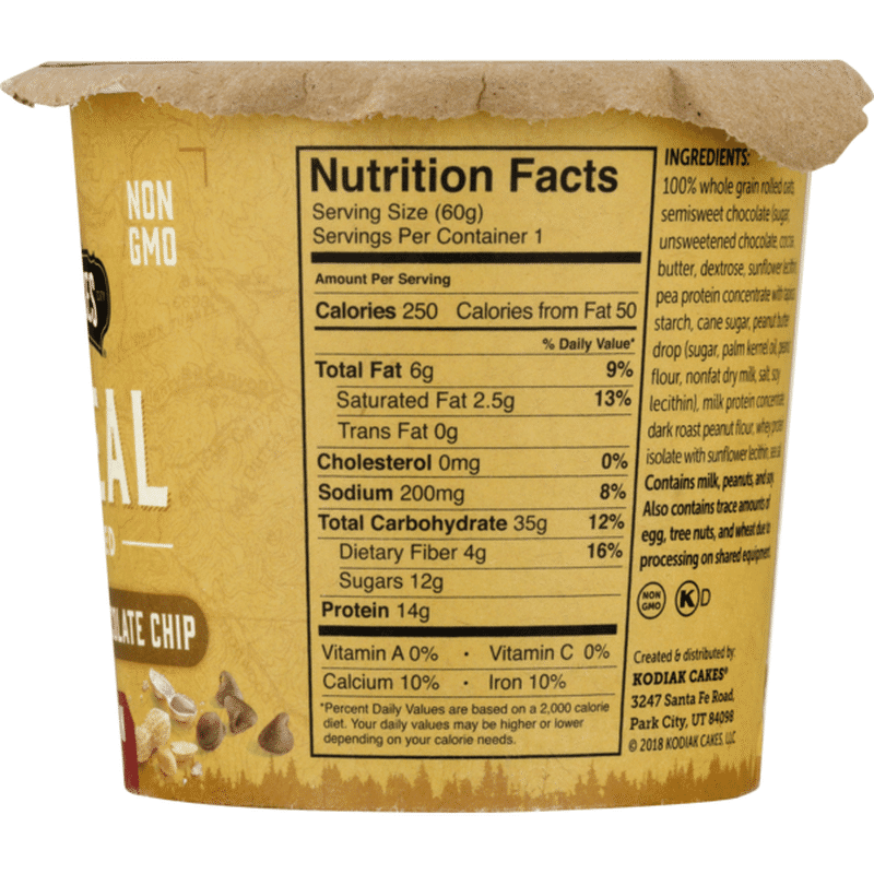Kodiak Cakes Oatmeal Unleashed Peanut Butter Chocolate Chip (2.12 oz