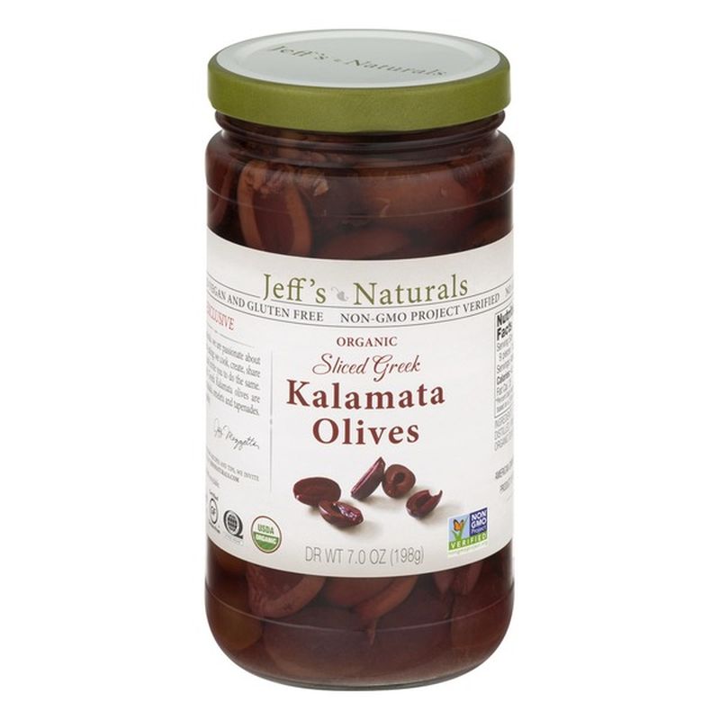 Jeff's Garden Kalamata Olives, Organic, Sliced Greek (7 oz) from Dean's ...