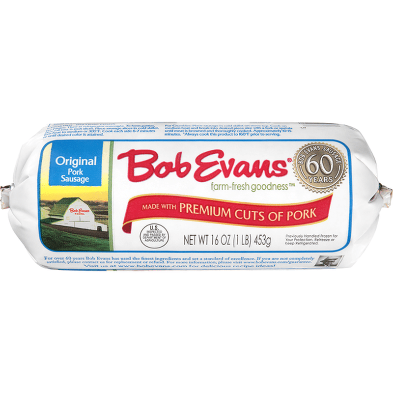 Bob Evans Pork Sausage, Original (16 oz) Instacart