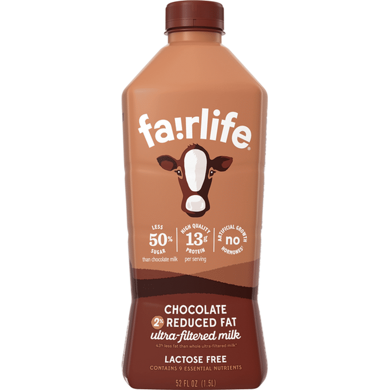 fairlife 2 Chocolate Ultrafiltered Milk, Lactose Free (52 fl oz