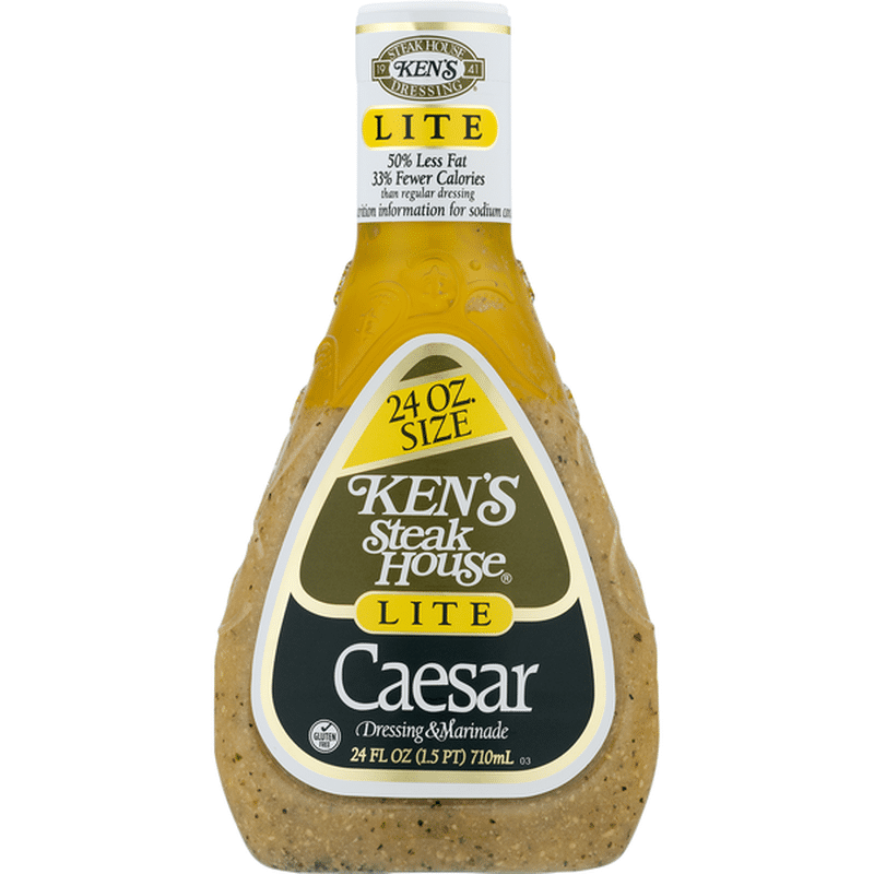 Ken's Steak House Dressing & Marinade, Lite, Caesar (24 oz) Instacart