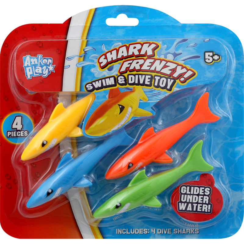 Anker Play Swim & Dive Toy, Shark Frenzy (4 each) Instacart