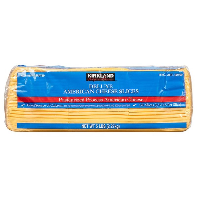Kirkland Signature Sliced American Cheese (5 lb) from Costco Instacart