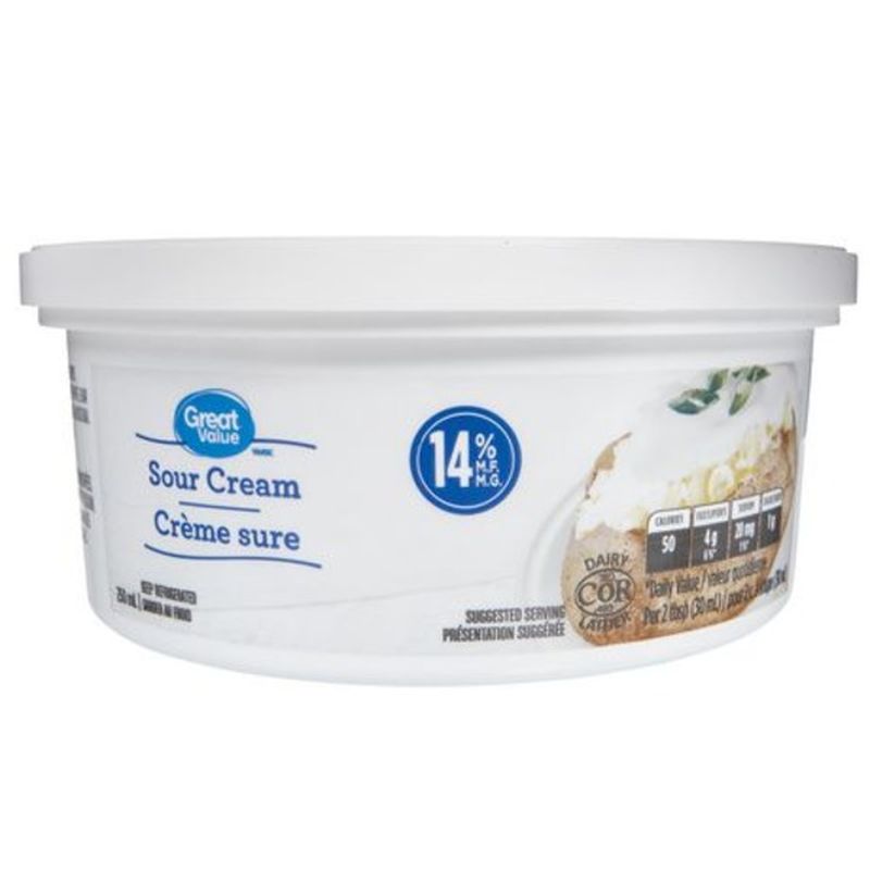 Great Value 14 Milk Fat Sour Cream (250 ml) Instacart