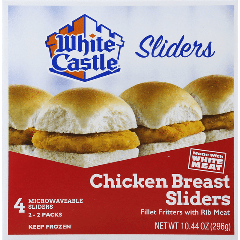 White Castle Chicken Breast Sliders Fillet Fritters With Rib Meat 4 Ct Instacart