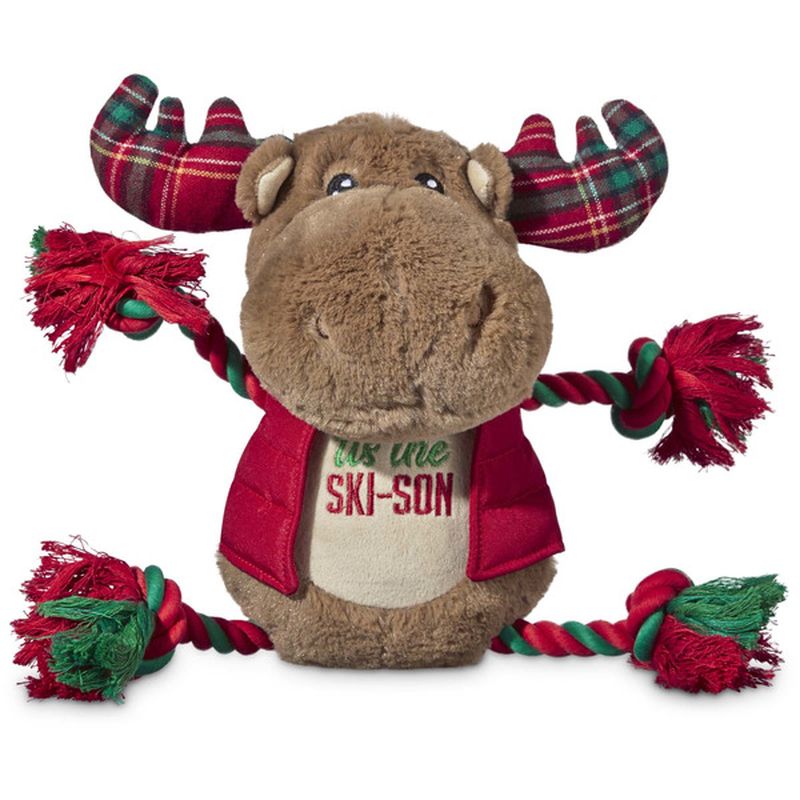 Large Holiday Dog Moose Lambs Rope