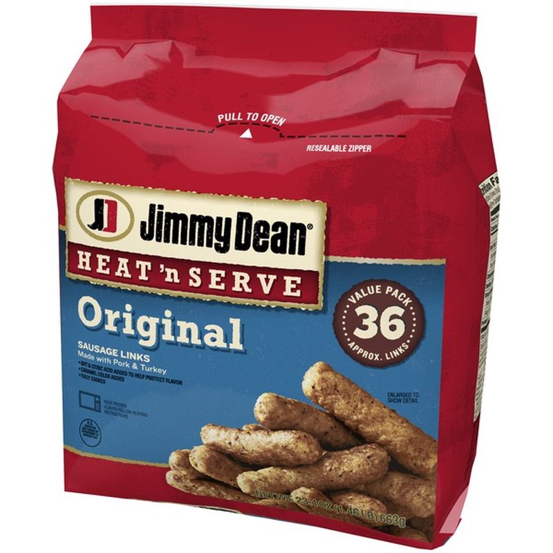 Jimmy Dean Heat 'N Serve Original Pork Sausage Links (36 ct) from Lucky