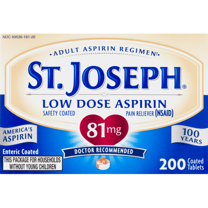 St. Joseph Low Dose Aspirin (200 ct) Instacart