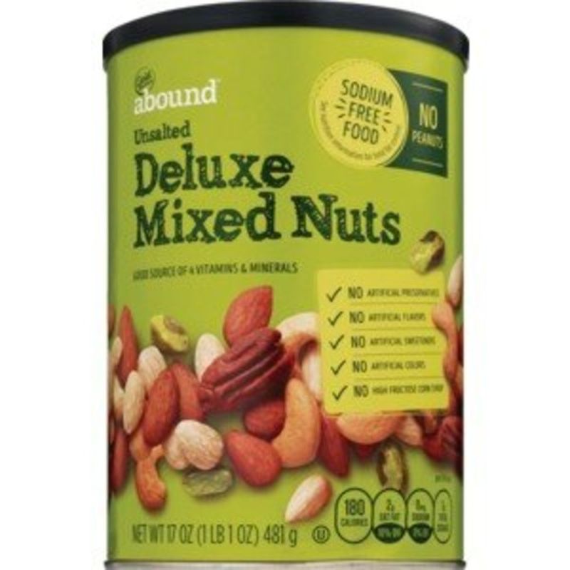 Gold Emblem Abound Unsalted Deluxe Mixed Nuts (8.75 oz) Instacart