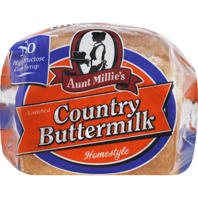 Aunt Millie's Bread, Enriched, Country Buttermilk, Homestyle (24 oz ...