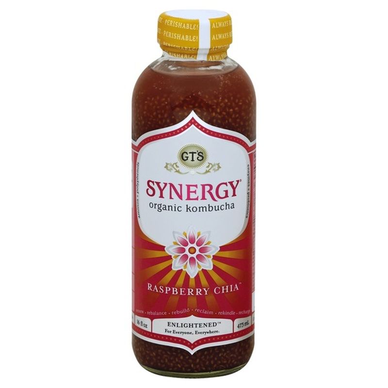 GTs Kombucha, Raw, Raspberry Chia (16 oz) Instacart