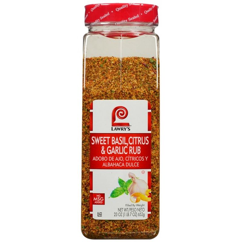 Lawry's® Sweet Basil, Citrus & Garlic Rub (23 oz) - Instacart